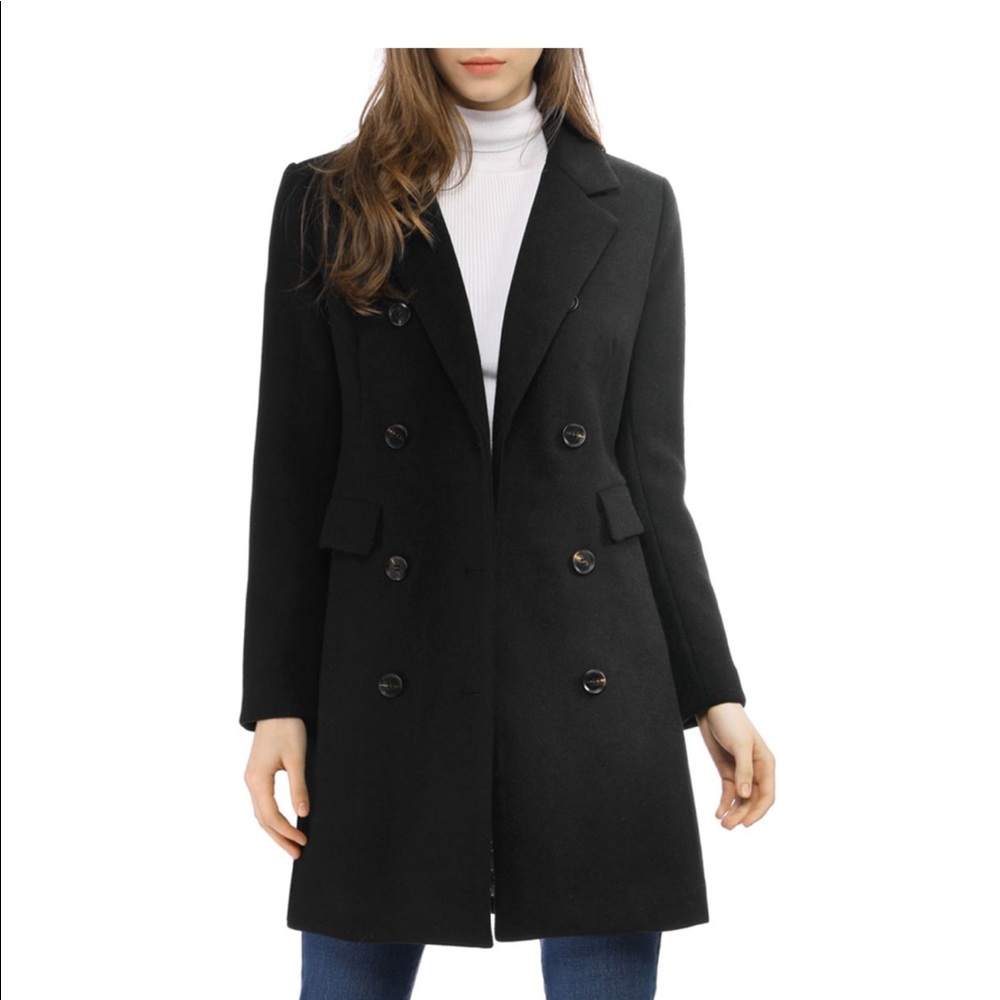 Women's Winter Coat Notched Trench Coat